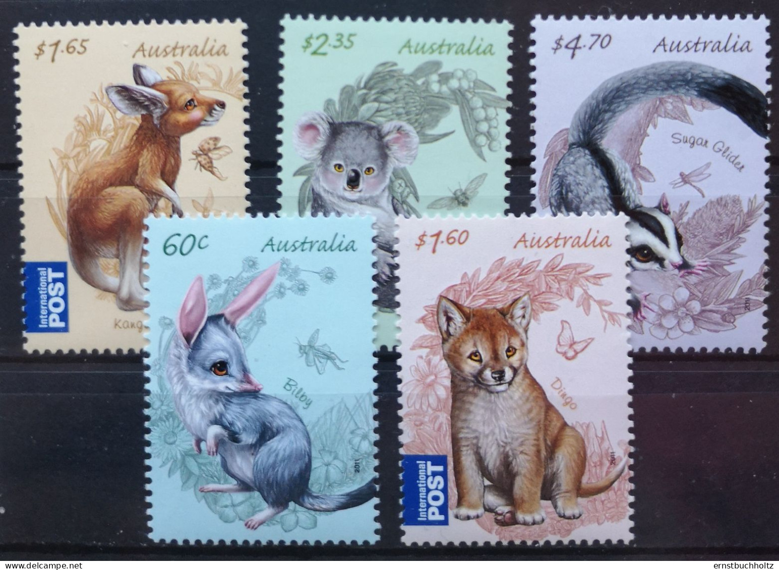 Australien 2011 Wildlebende Säugetiere Mi 3578/82** - Mint Stamps