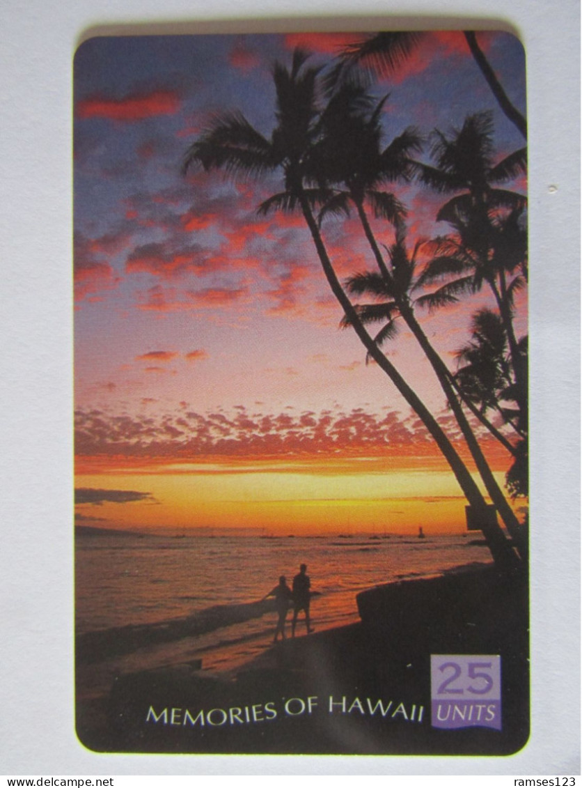 VERY RARE   MEMORIES OF HAWAII  25 UNITS  SUNSET  PALM TREES  BEACH  ONLY 250 ISSUED  TOP MINT - Hawaï