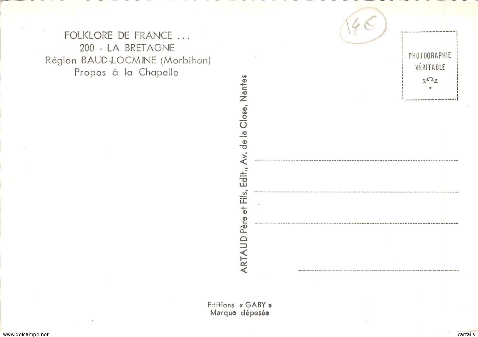 56-BAUD-FOLKLORE-N°618-A/0167 - Baud