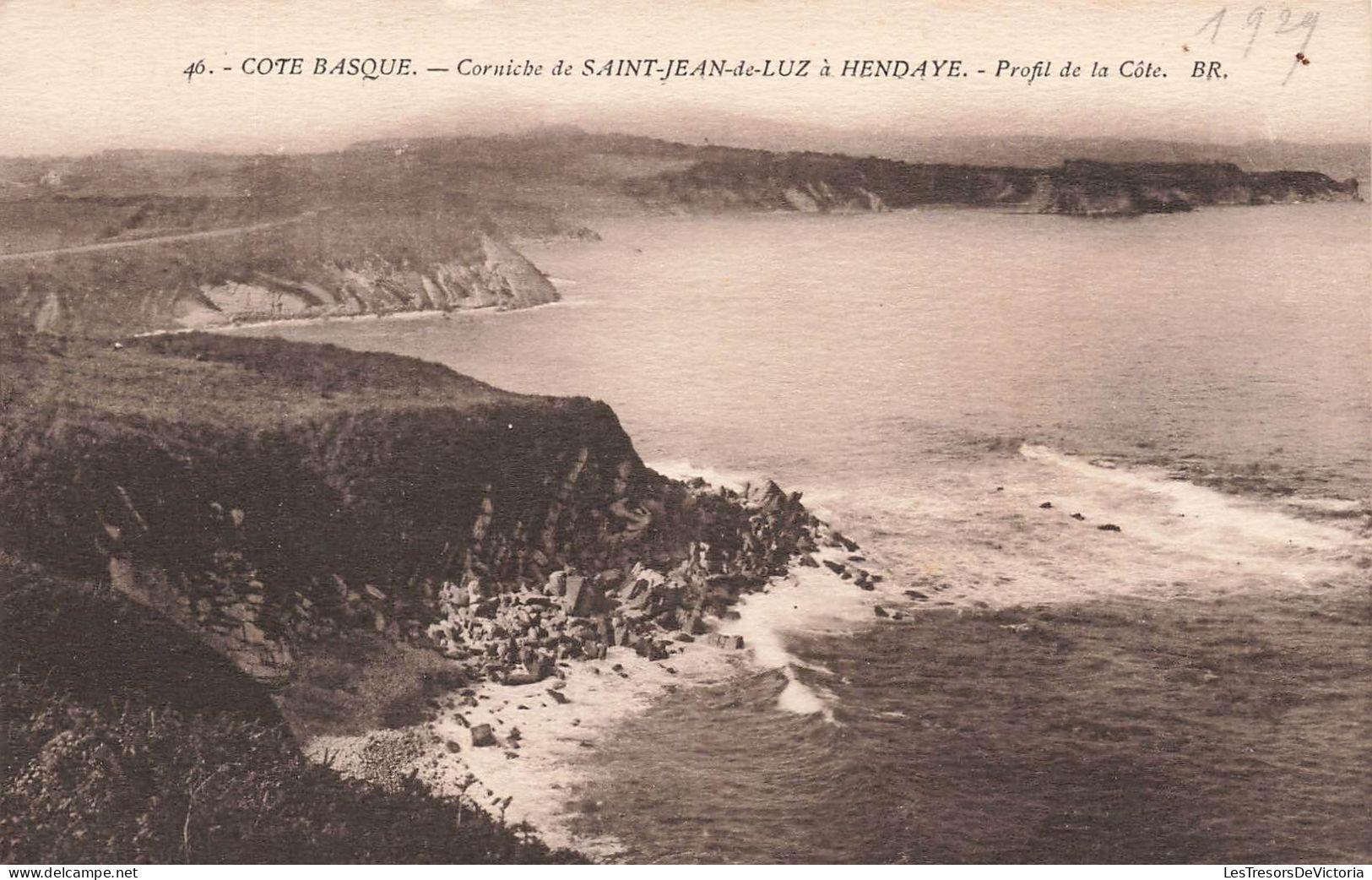 FRANCE - Hendaye - Corniche De Saint Jean De Luz - Profil De La Côte - Carte Postale Ancienne - Hendaye