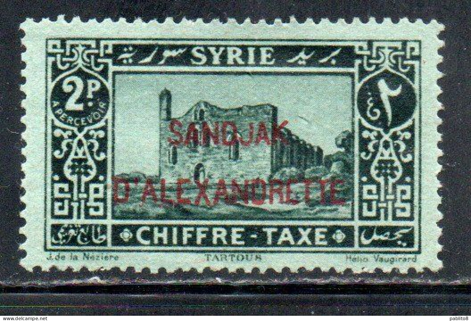 SANDJAK D'ALEXANDRETTE ALEXANDRETTA 1938 POSTAGE DUE STAMPS TAXE 2p MLH - Unused Stamps