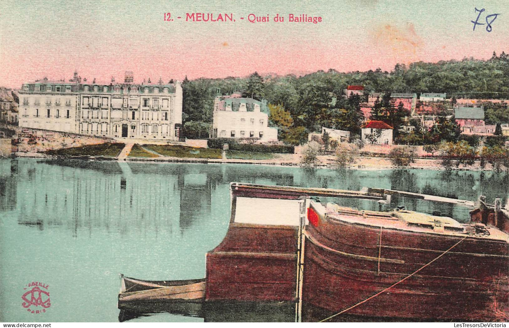 FRANCE - Meulan - Vue Sur Le Quai Du Baillage - Colorisé - Carte Postale Ancienne - Meulan