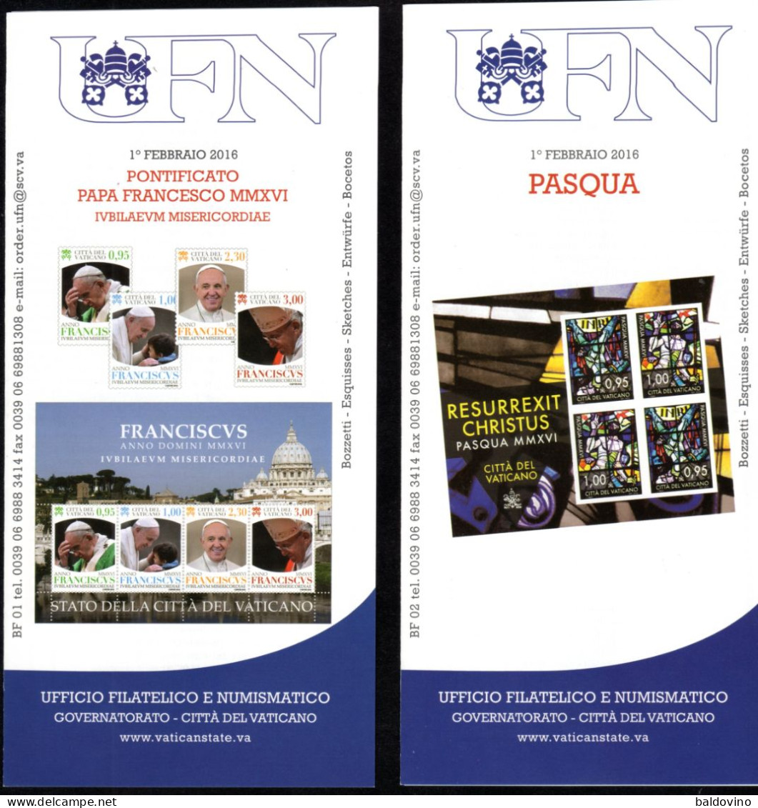 Vaticano 2016 23 Bollettini Ufficiali Emissioni Filatelico-numismatiche - Covers & Documents
