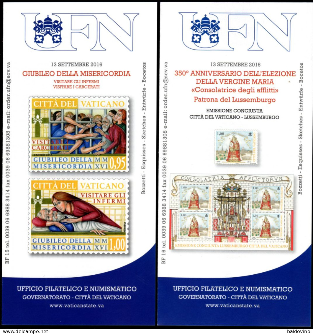 Vaticano 2016 23 bollettini ufficiali emissioni filatelico-numismatiche