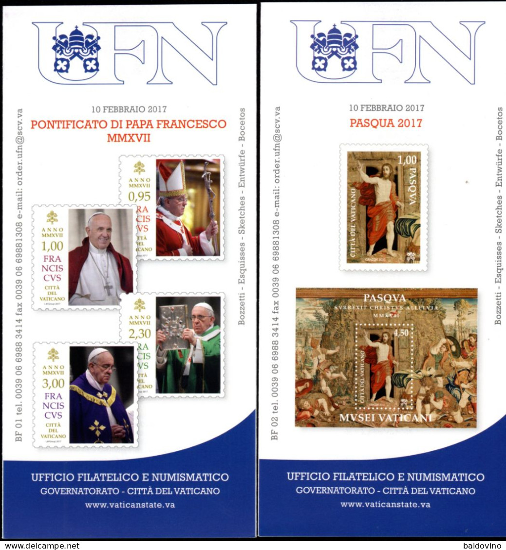 Vaticano 2017 22 Bollettini Ufficiali Emissioni Filatelico-numismatiche - Storia Postale