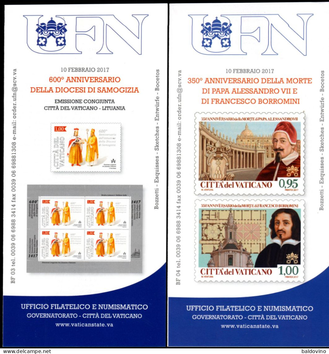 Vaticano 2017 22 Bollettini Ufficiali Emissioni Filatelico-numismatiche - Storia Postale