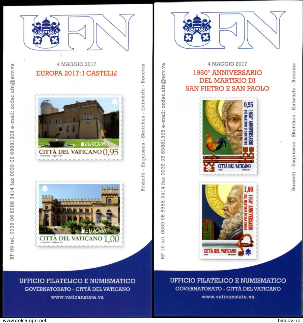 Vaticano 2017 22 Bollettini Ufficiali Emissioni Filatelico-numismatiche - Storia Postale