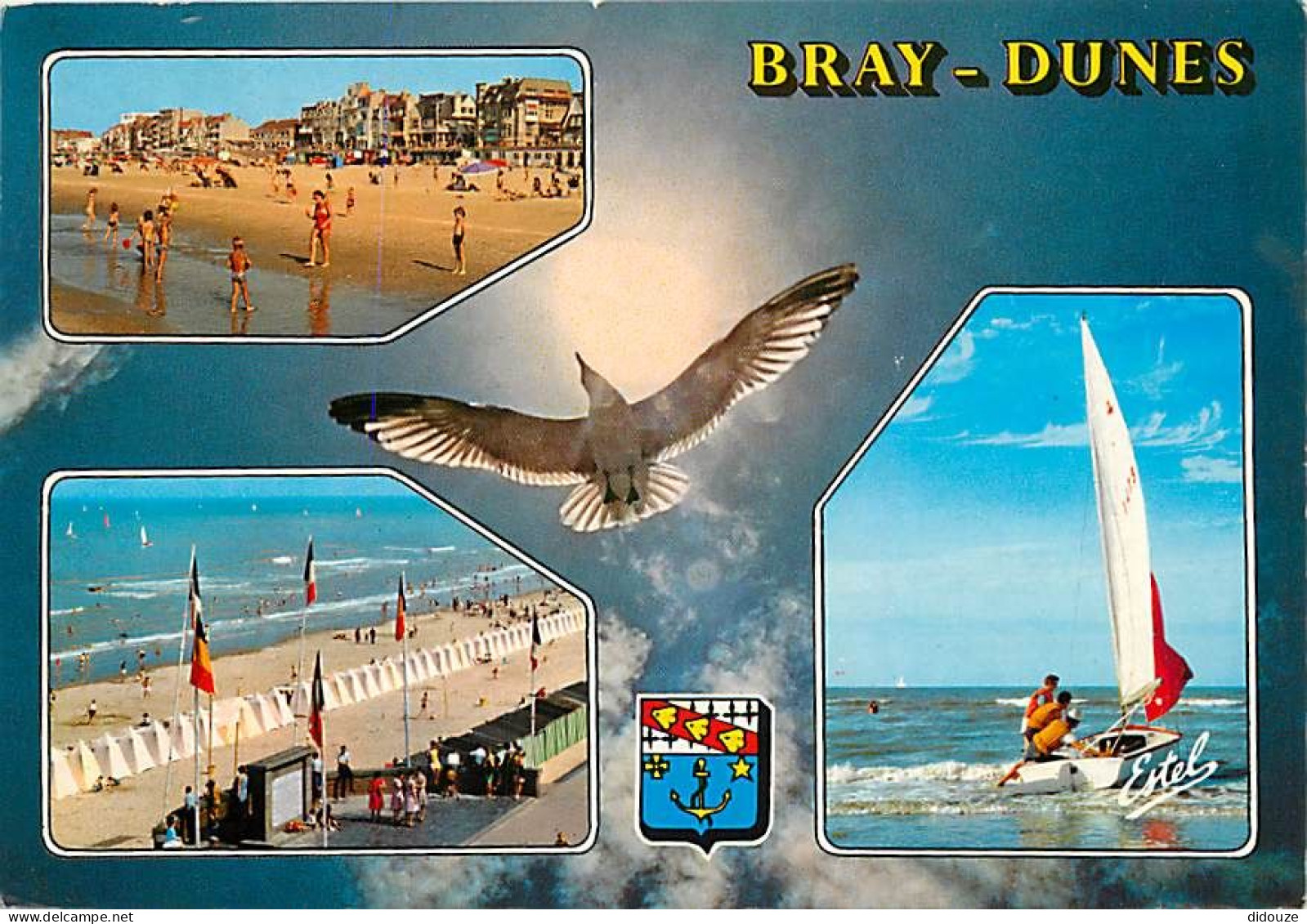 59 - Bray Dunes - Multivues - La Plage Et Le Front De Mer - Le Monument De La 2e D.I.M. - Voile - Scènes De Plage - Blas - Bray-Dunes
