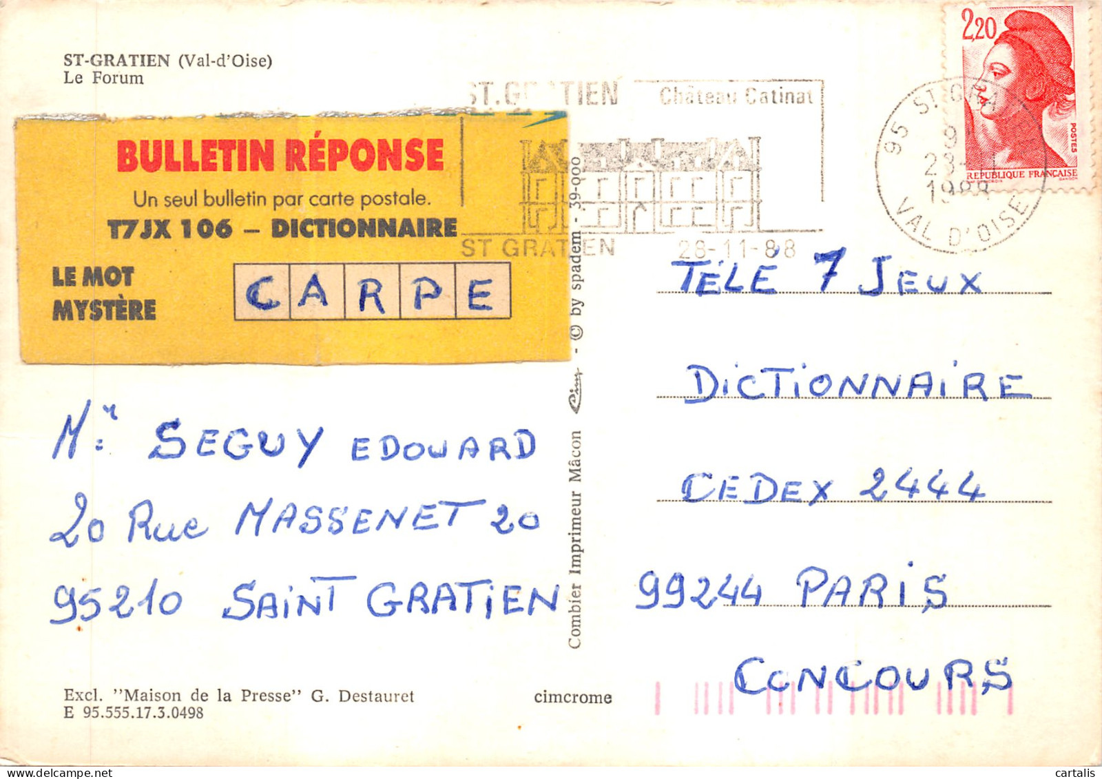 95-SAINT GRATIEN-N°622-C/0243 - Saint Gratien