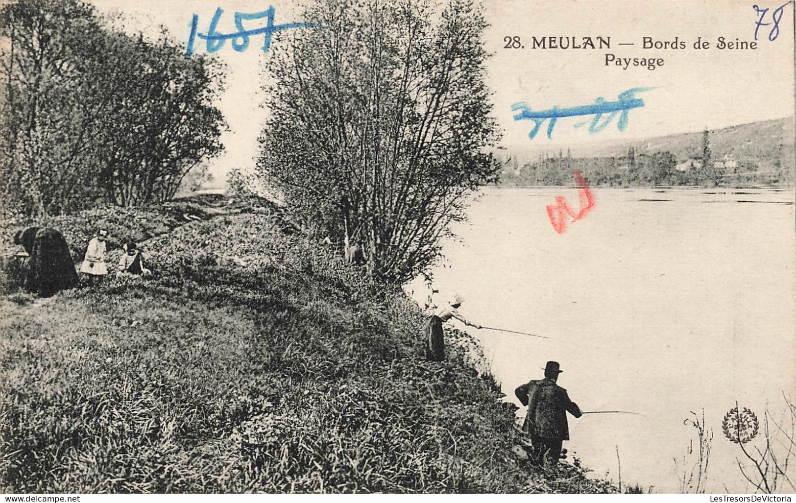 FRANCE - Meulan  - Paysage De Campagne  - Bords De Seine - Carte Postale Ancienne - Meulan