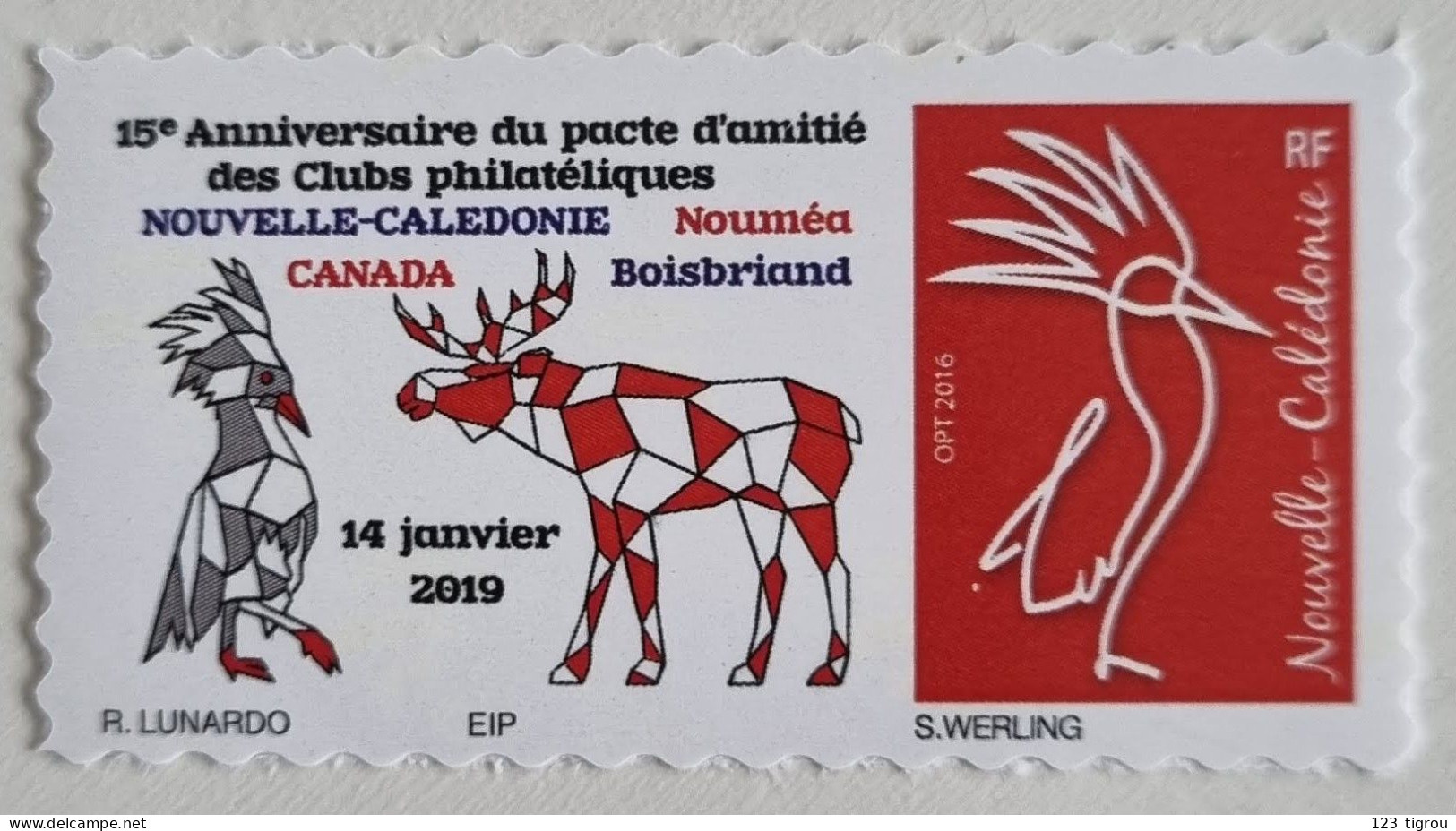 CAGOU PERSONNALISE CLUB BOISBRIAND DE LUNARDO TB - Unused Stamps