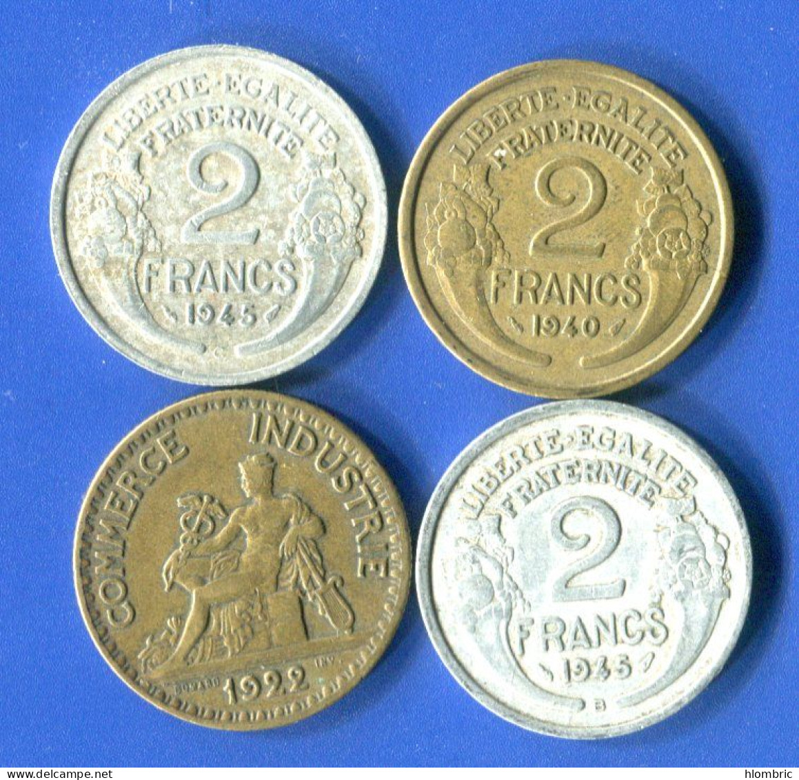 2 Fr  4 Pieces  1945 B +1945 C +1940 +1922 - 2 Francs