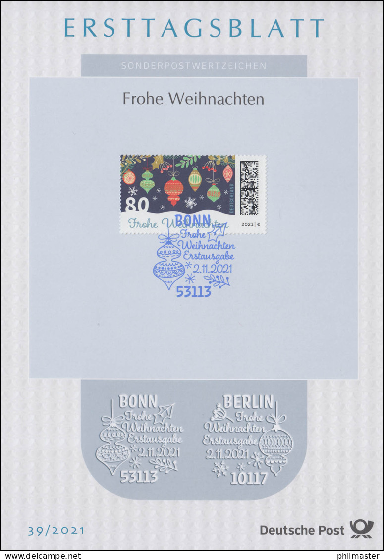 ETB 39/2021 Frohe Weihnachten Christbaumschmuck - 2011-…