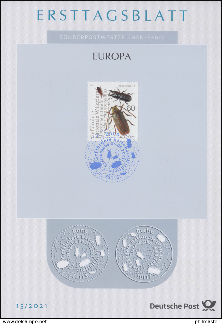ETB 15/2021 Europa - Gefährdete Nationale Wildtiere: Käfer - 2011-…