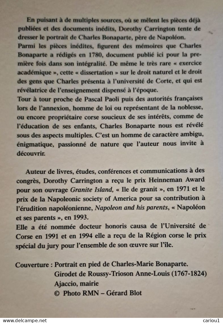 C1 Carrington PORTRAIT De CHARLES BONAPARTE Pere De NAPOLEON Corse - Français