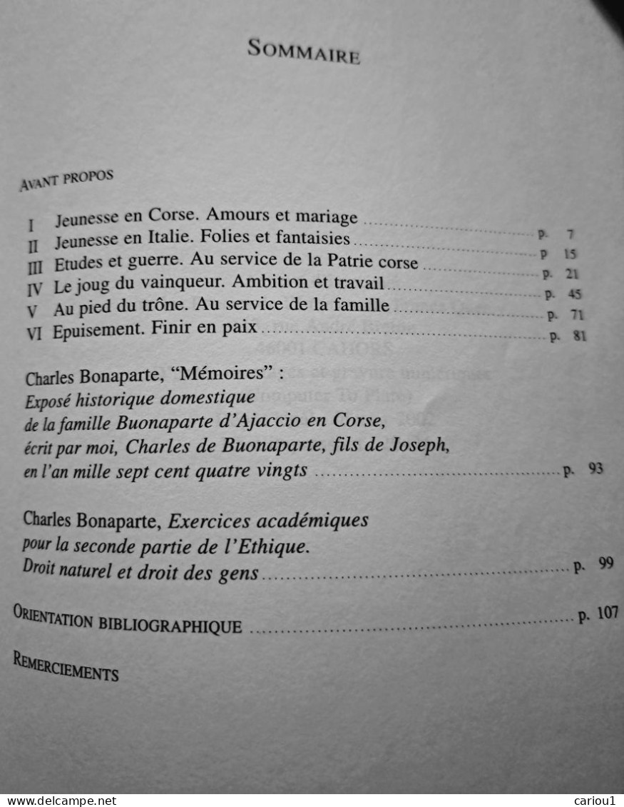 C1 Carrington PORTRAIT De CHARLES BONAPARTE Pere De NAPOLEON Corse - Français