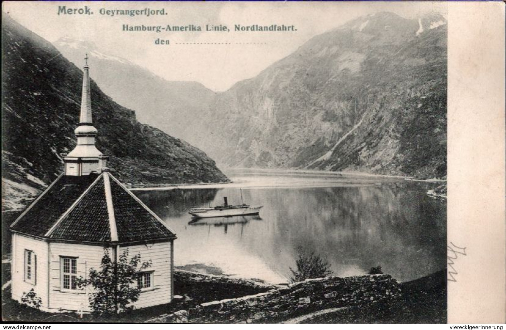 ! Alte Ansichtskarte Merok, Geyrangerfjord, Hamburg Amerika Linie, Nordlandfahrt, Norwegen, Norge, Norway, Norvege - Norway