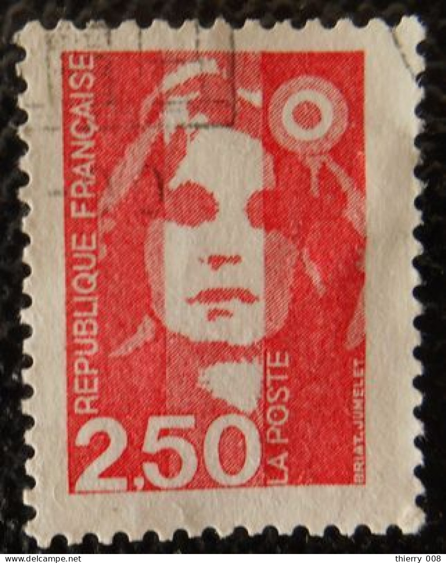 2715 France 1991 Oblitéré Marianne Du Bicentenaire Ou Briat  2,50 F Rouge - 1989-1996 Marianne Du Bicentenaire