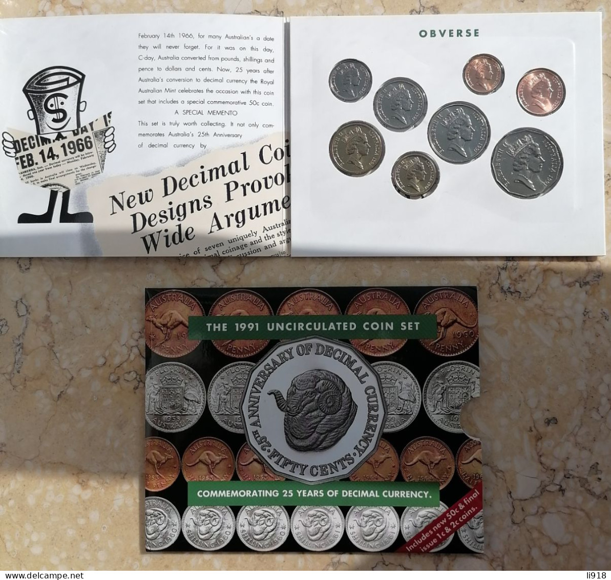 Australia • 1991 • Uncirculated Coin Set - 25 Years Of Decimal Currency - Ongebruikte Sets & Proefsets