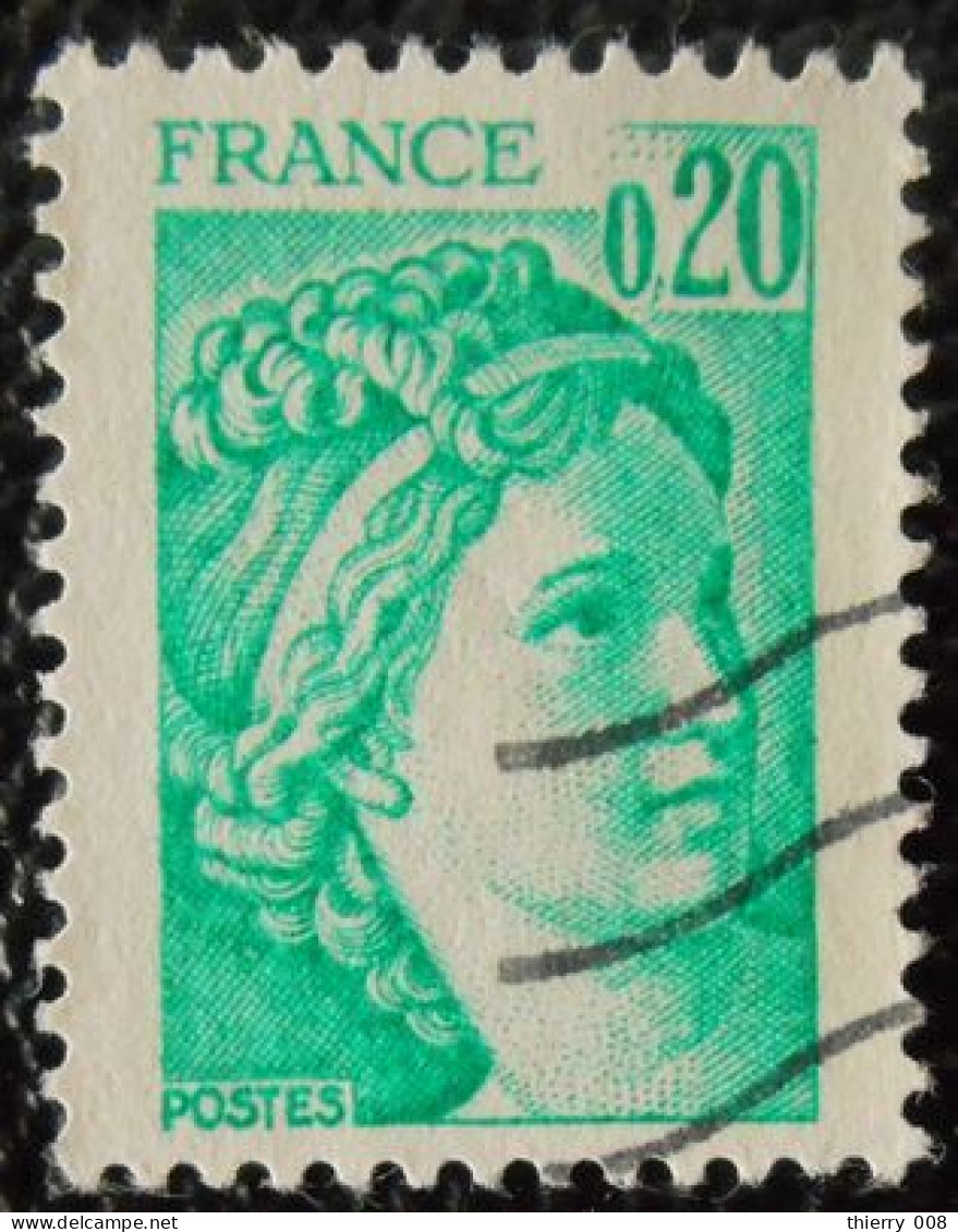 1967 France 1977-78 Oblitéré Sabine De Gandon D'après David 20 C émeraude - 1977-1981 Sabine Of Gandon