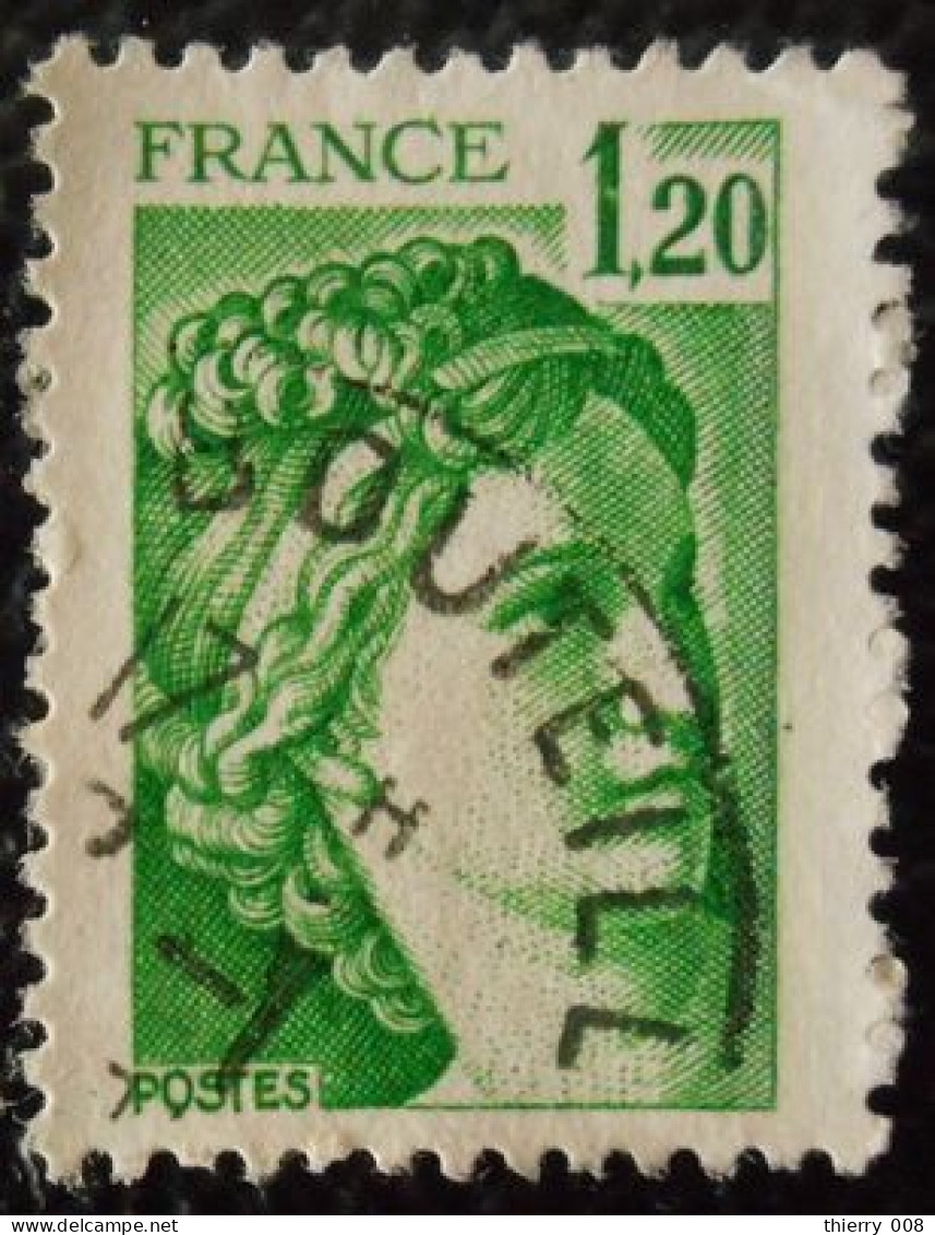 2101 France 1980 Oblitéré Sabine De Gandon D'après David 1 F 20 Vert - 1977-1981 Sabine (Gandon)