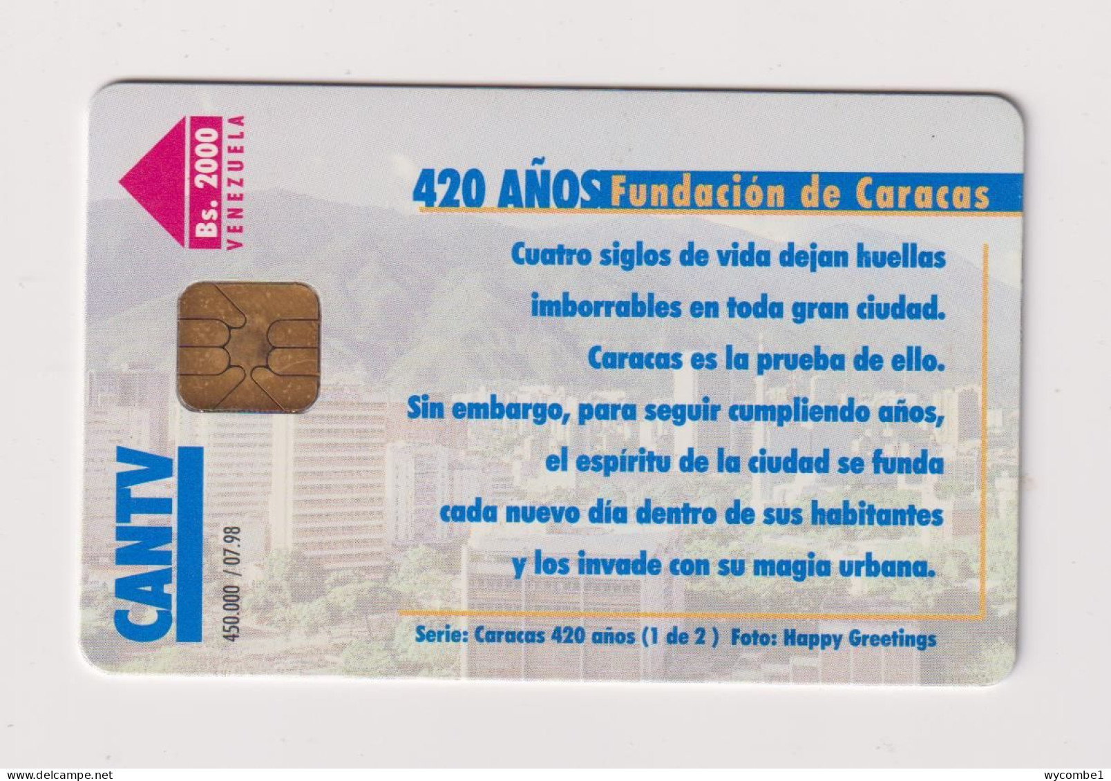VENEZUELA  -  Caracas Chip Phonecard - Venezuela