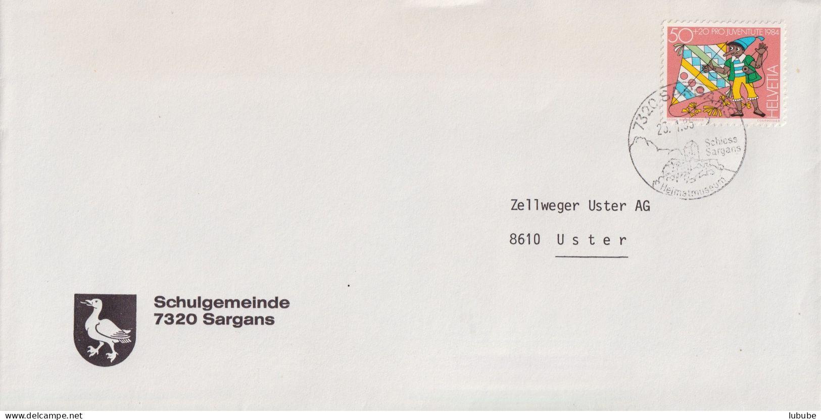 Motiv Brief  "Schulgemeinde Sargans"       1985 - Briefe U. Dokumente