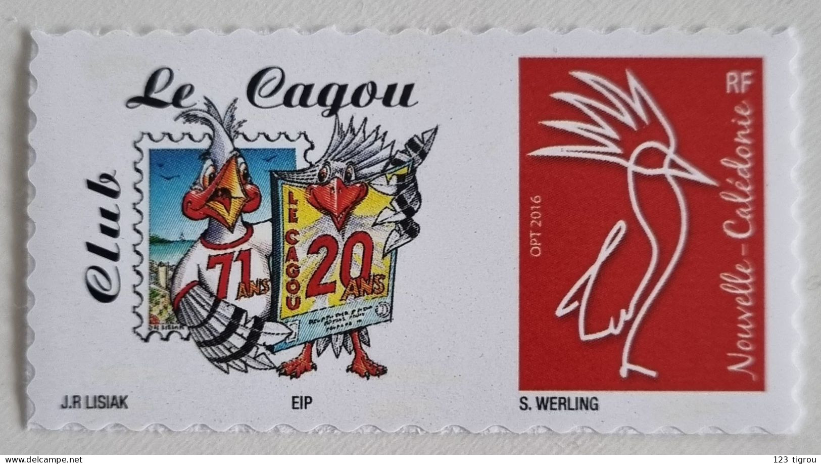 CAGOU PERSONNALISE ANNIVERSAIRE DU CLUB CAGOU 2018 TETE DE CAGOU : 2EME TIRAGE SANS ANNIVERSAIRES - Unused Stamps