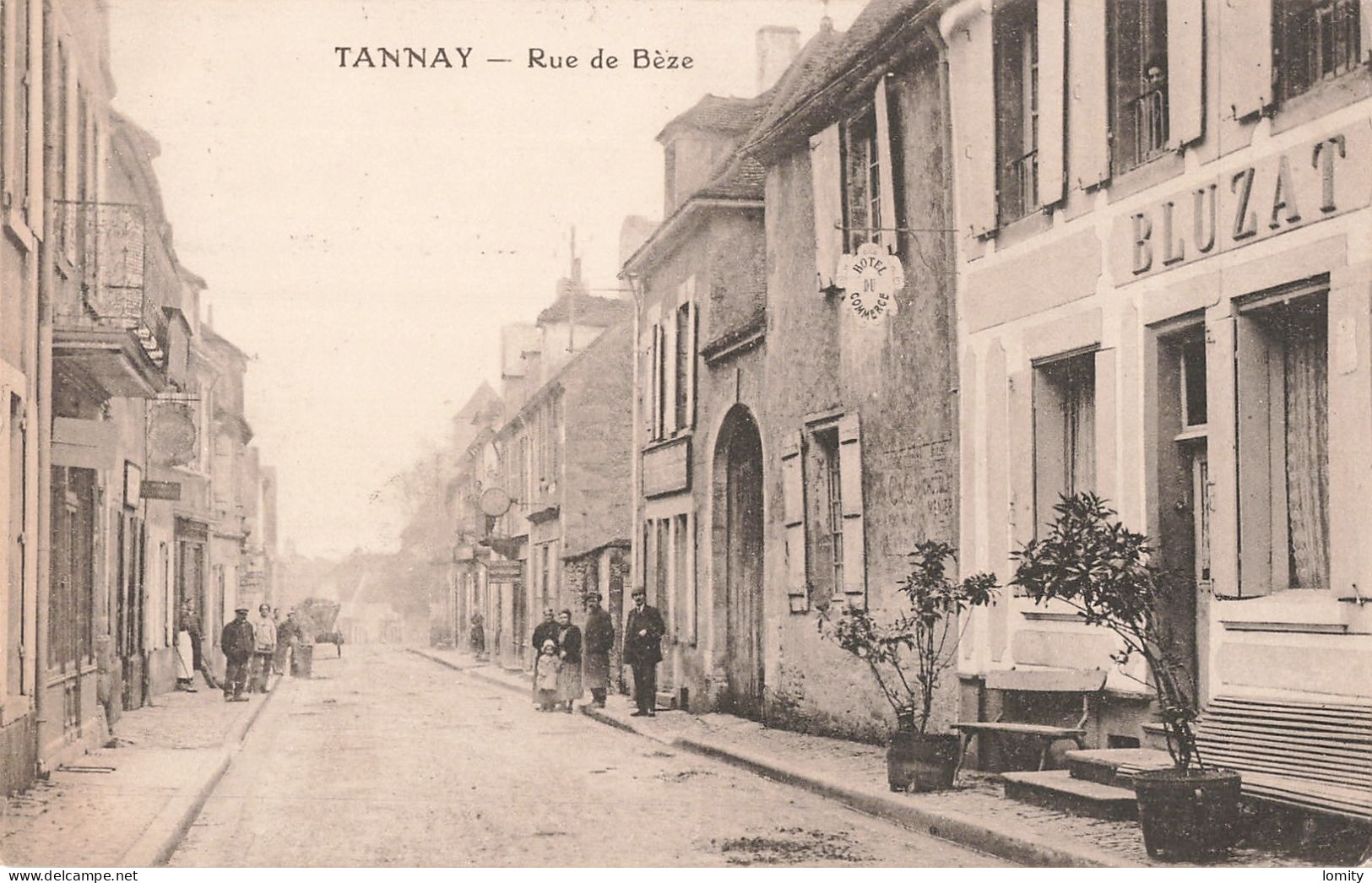 58 Tannay Rue De Bèze Hotel Bluzat CPA - Tannay