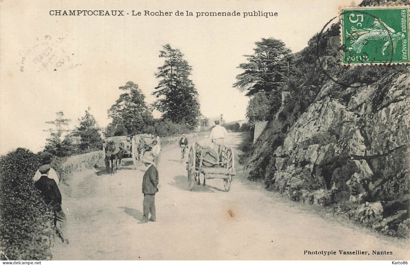 Champtoceaux * La Promenade Publique , Le Rocher * Attelages Villageois - Champtoceaux