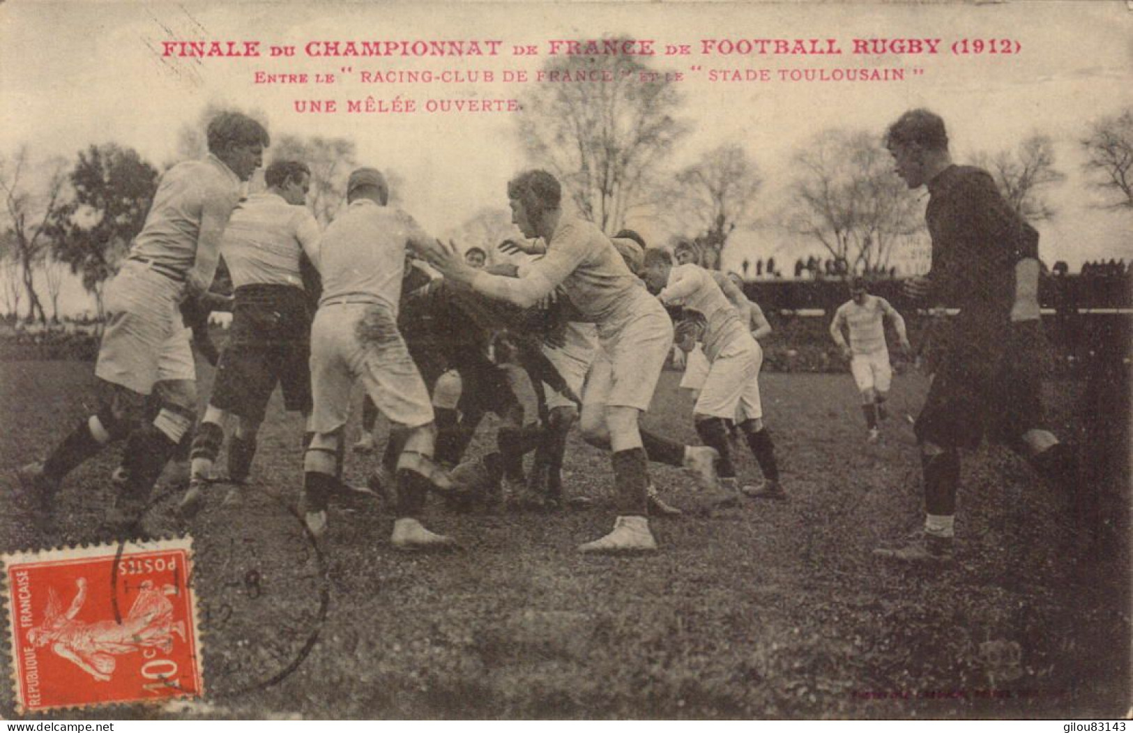 Finale Du Championnat De France De Rugby Racing-club De France Et Stade Toulousain, 1912 - Rugby