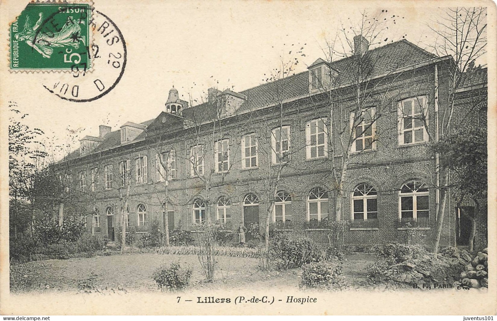 CPA Lillers-Hospice-7-RARE Numérotation-TIMBRE      L2679 - Lillers