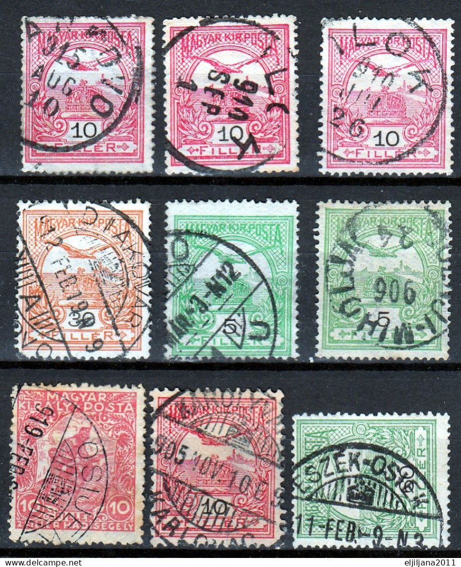 ⁕ Hungary / Ungarn ⁕ Old Hungarian Stamps - Yugoslavian Postmark - Croatia,Slavonia ⁕ 18v Used / Canceled (unchecked) #3 - Poststempel (Marcophilie)