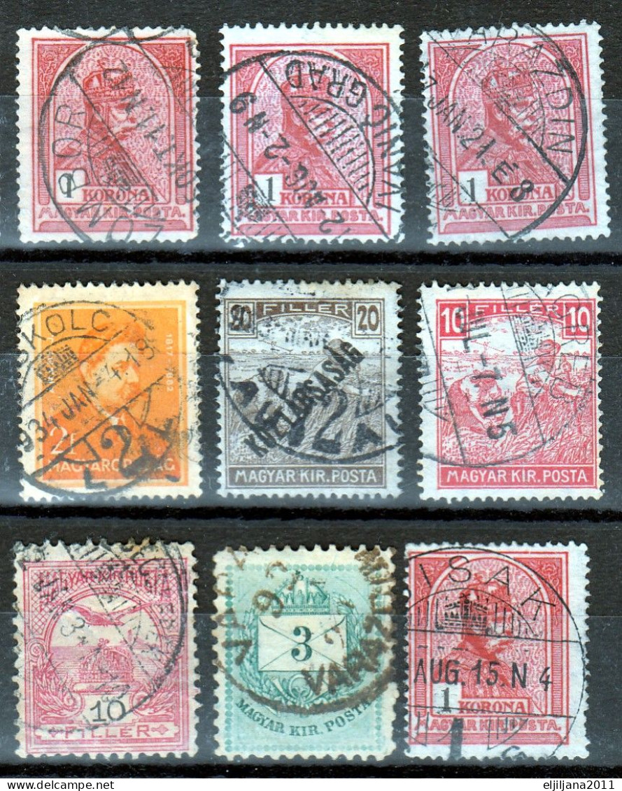 ⁕ Hungary / Ungarn ⁕ Old Hungarian Stamps - Yugoslavian Postmark - Croatia, Zagorje ⁕ 18v Used / Canceled (unchecked) #4 - Hojas Completas