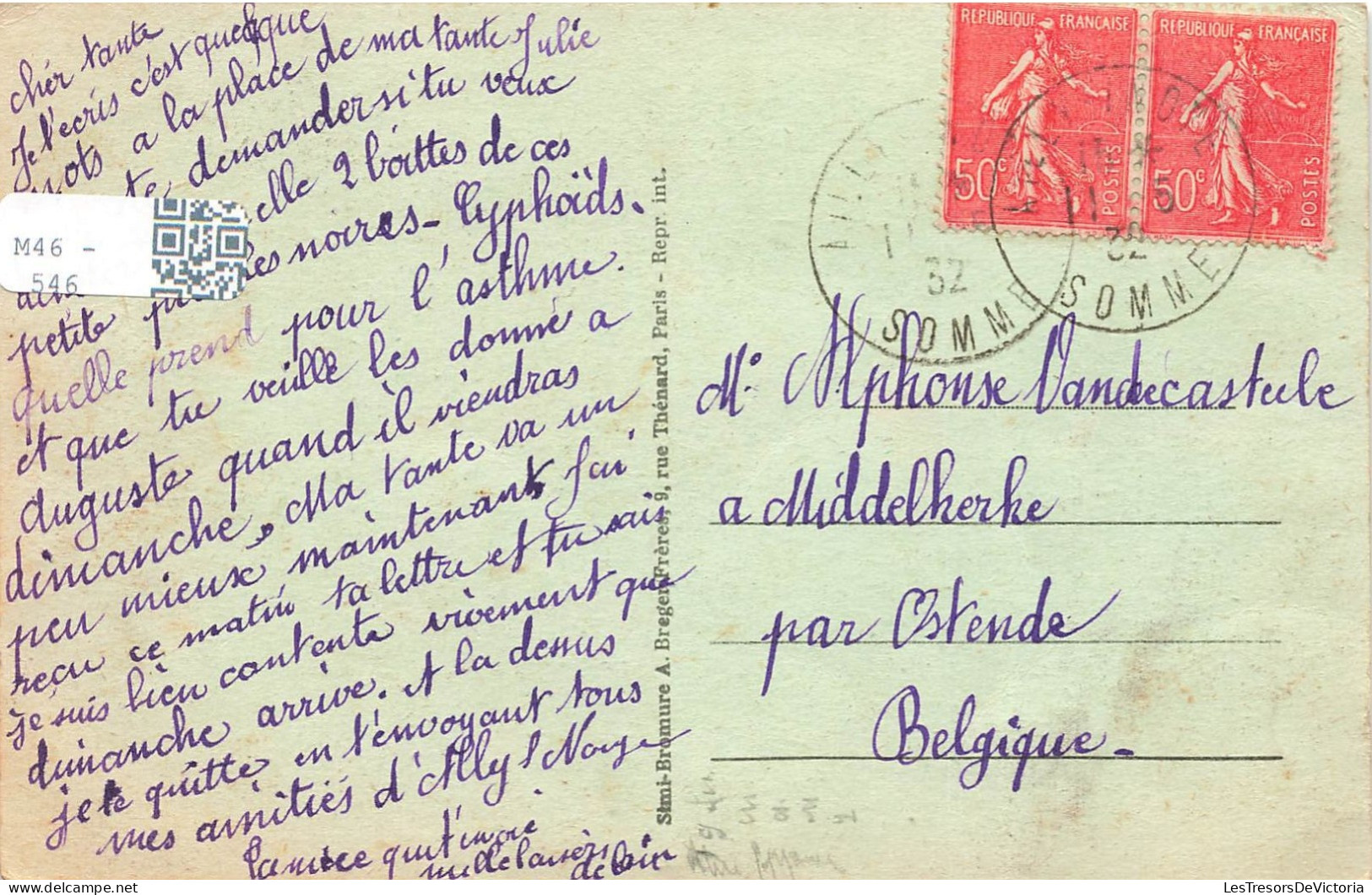 FRANCE - Ally Sur Noye - Vue De L'extérieur à L'entrée De L'église - Vue Générale - Carte Postale Ancienne - Ailly Sur Noye