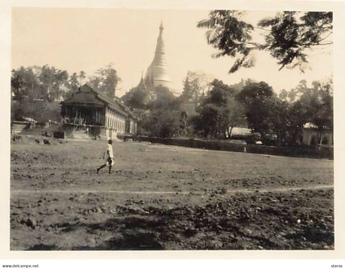 Photo - Myanmar - Rangoon - Shwe Dagon Pagoda - 1937 - Format 11 X 8,5 Cm - Myanmar (Burma)