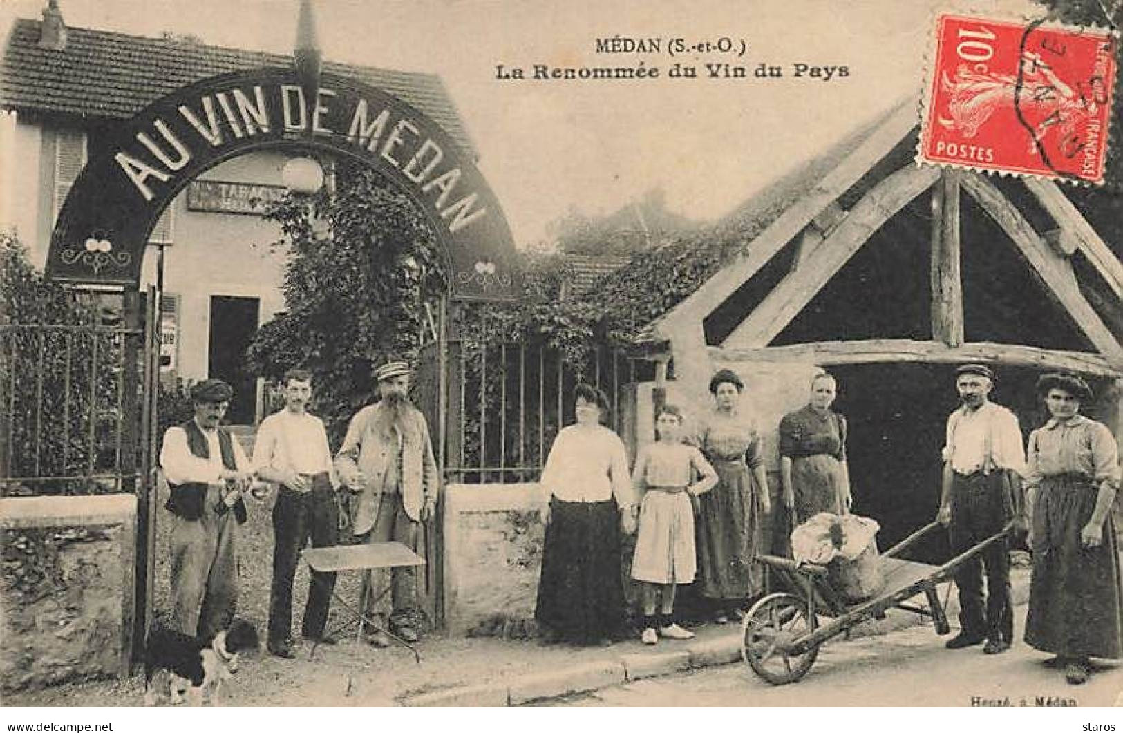 MEDAN - La Renommée Du Vin Du Pays - Au Vin De Médan - Lavoir - Medan