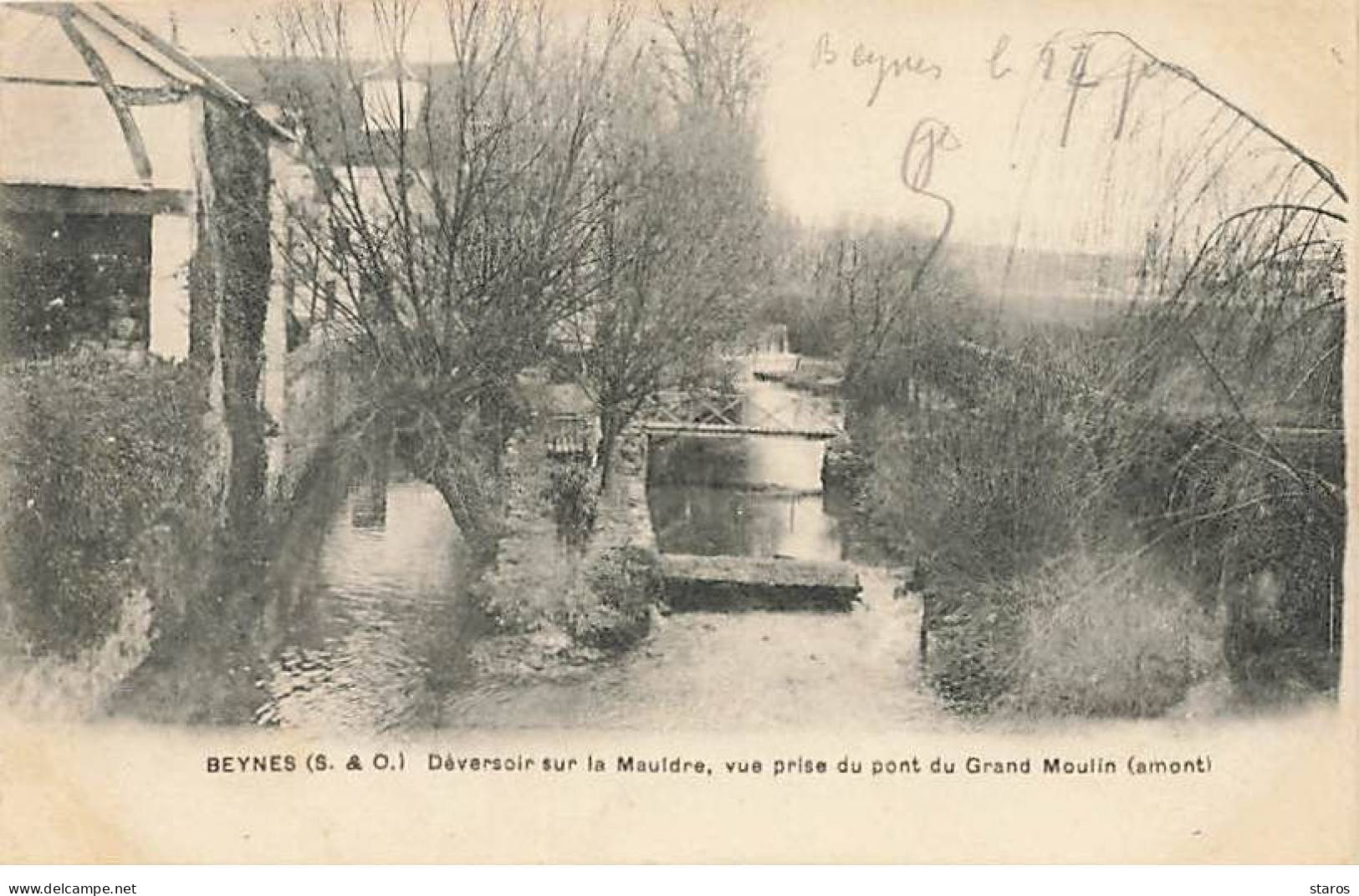 BEYNES - Déversoir Sur La Mauldre, Vue Prise Du Pont Du Grand Moulin (amont) - Beynes