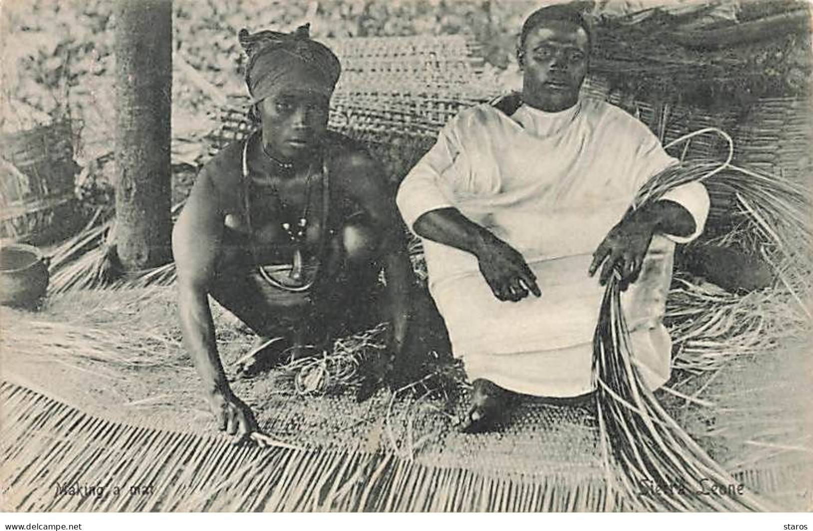 Sierra Leone - Making A Mat - Fabrication De Tapis - Sierra Leona