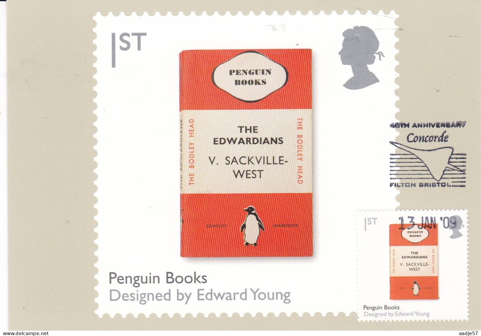 Great Britain GB  UK - Maximum Card 2009 QE2 1st British Design Classics Penguin Books - Maximumkarten (MC)