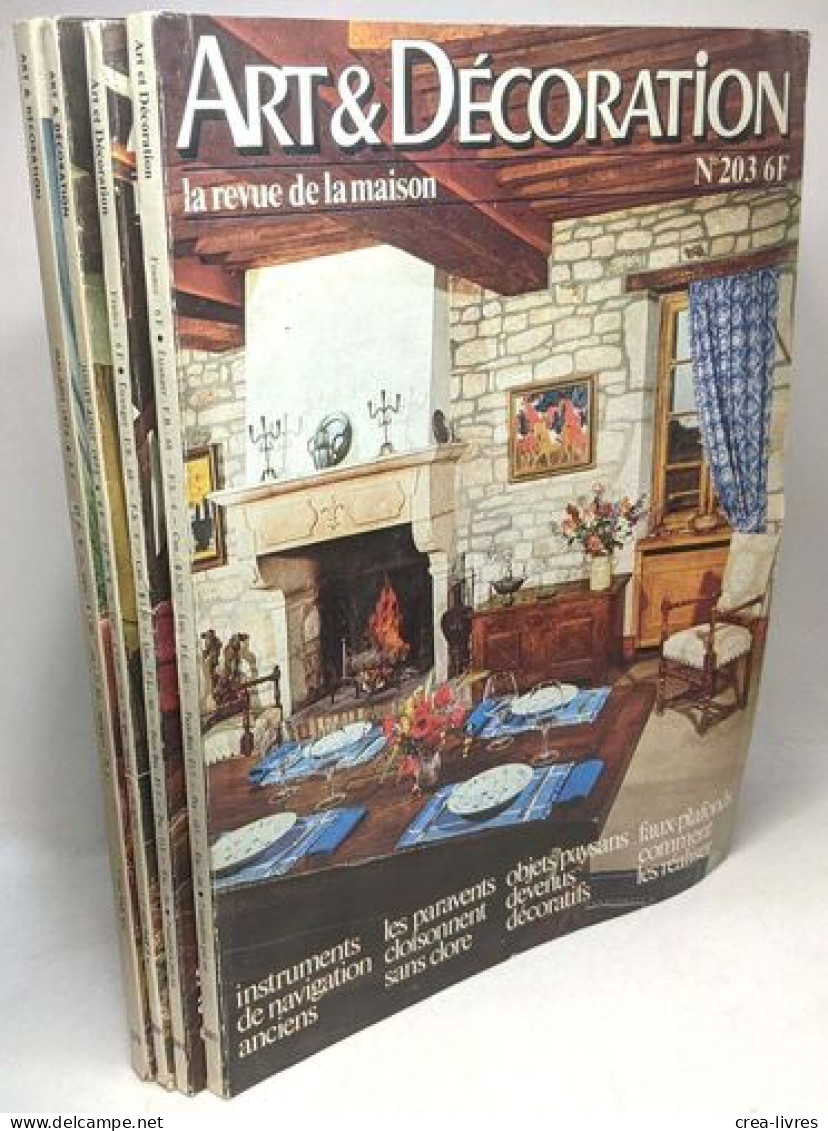4 Numéros De Art & Décoration La Revue De La Maison: N°178 (1974) + N°180 (1975) + N°1977 + N°203 1977 - Décoration Intérieure