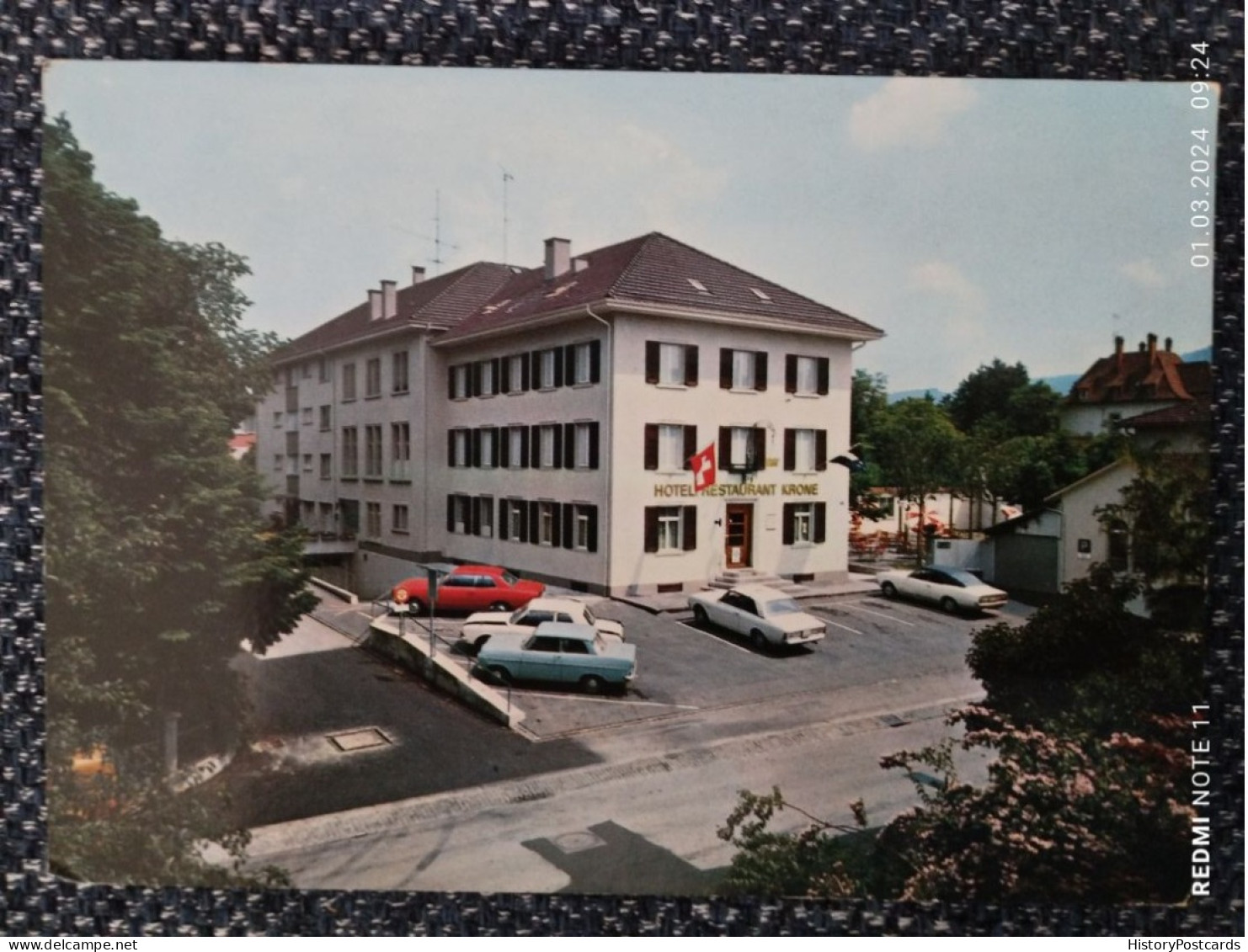 Turgi Bei Baden AG, Hotel Restaurant Krone, Alte Autos, 1975 - Baden