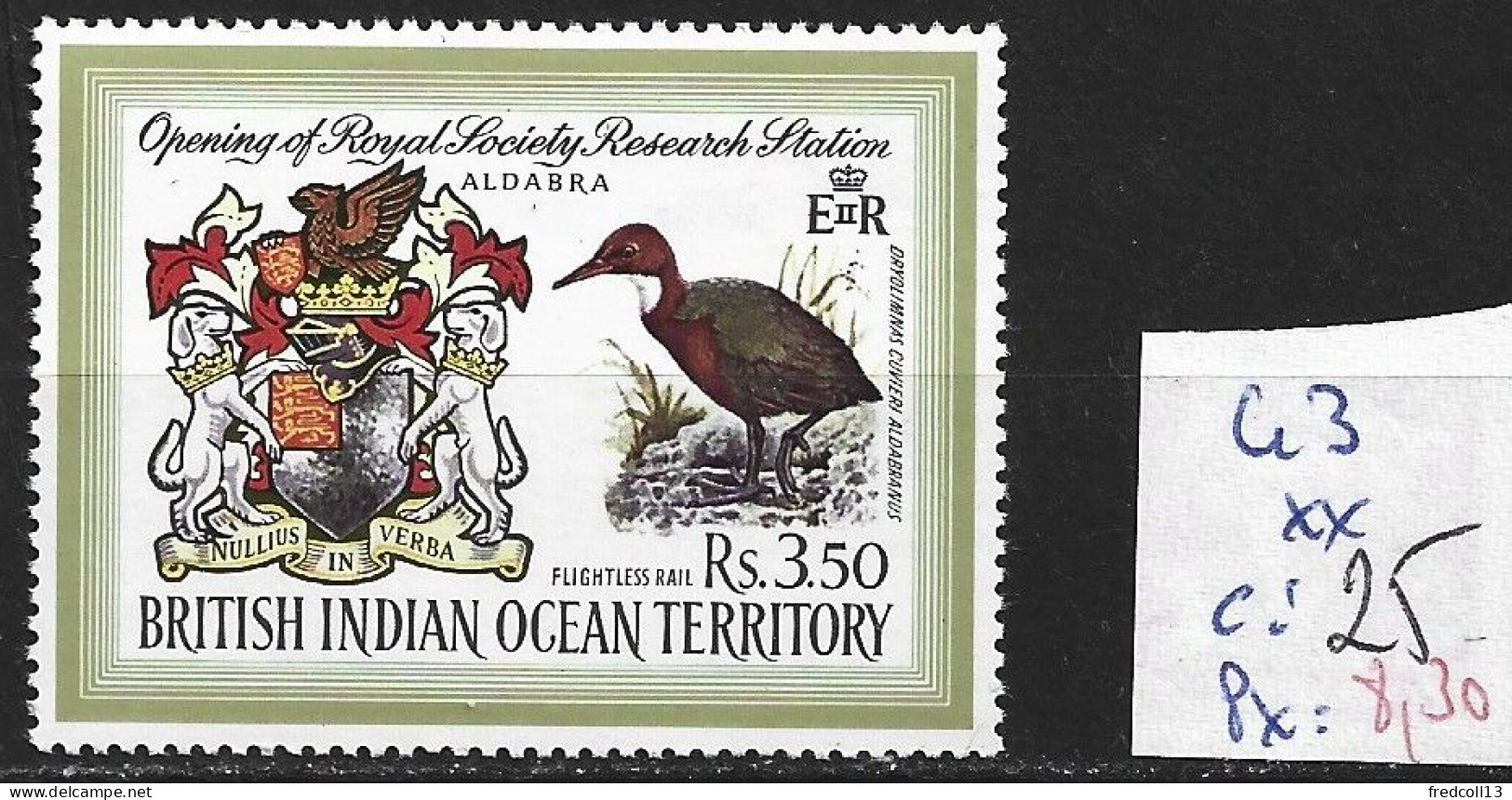 OCEAN INDIEN 43 ** Côte 25 € - Territoire Britannique De L'Océan Indien