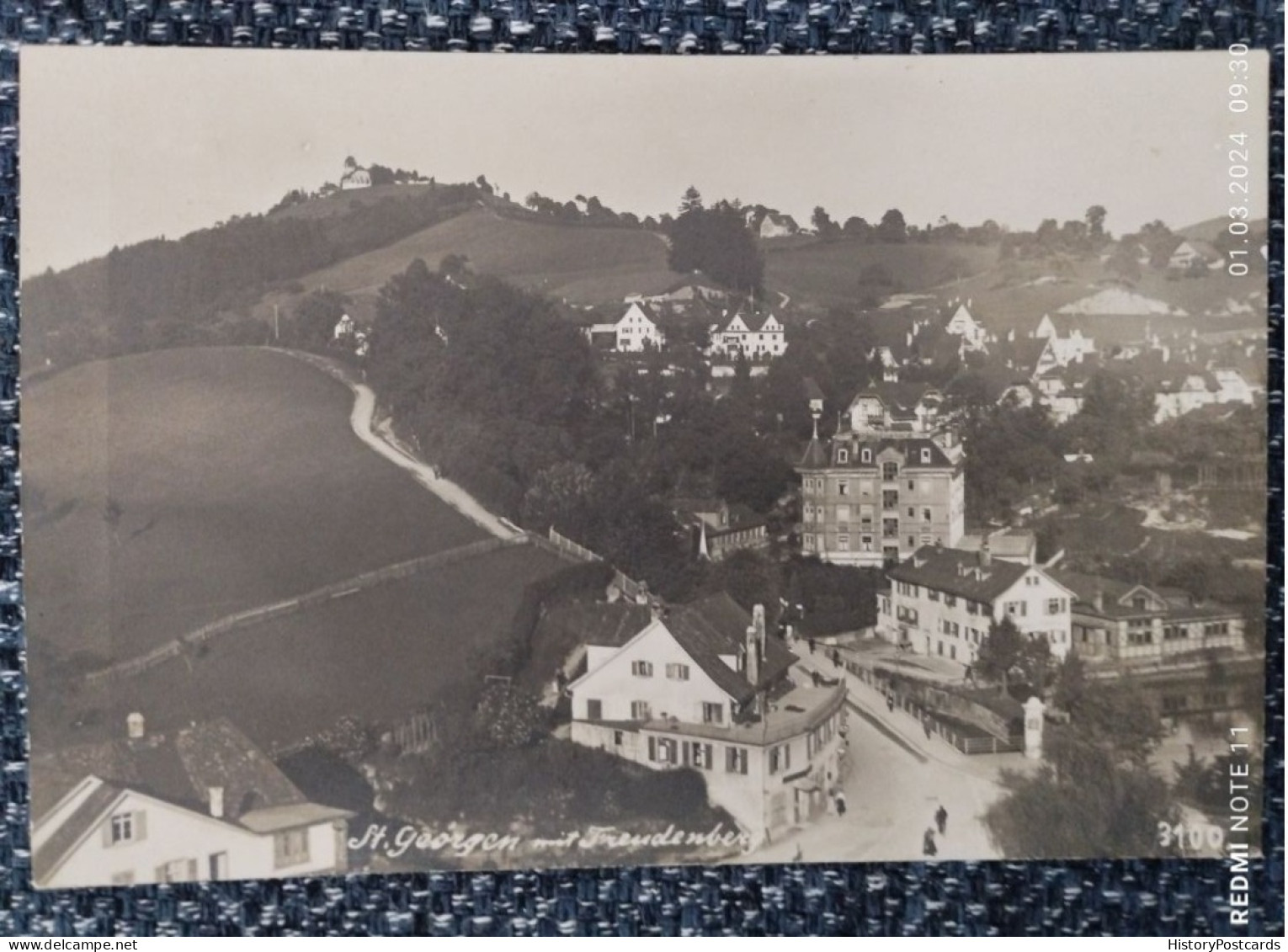 St.Georgen SG Mit Freudenberg, Ortsansicht, 1920 - Sankt Gallen