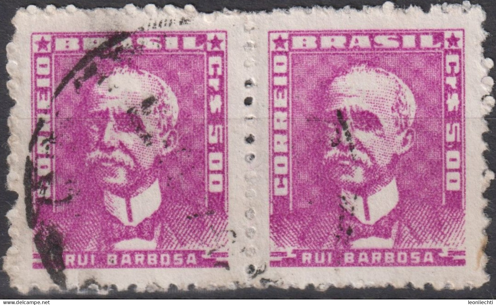 1956 Brasilien ° Mi:BR 869xI, Sn:BR 798, Yt:BR 584B, Rui Barbosa, Portraits - Famous People In Brazil History - Used Stamps