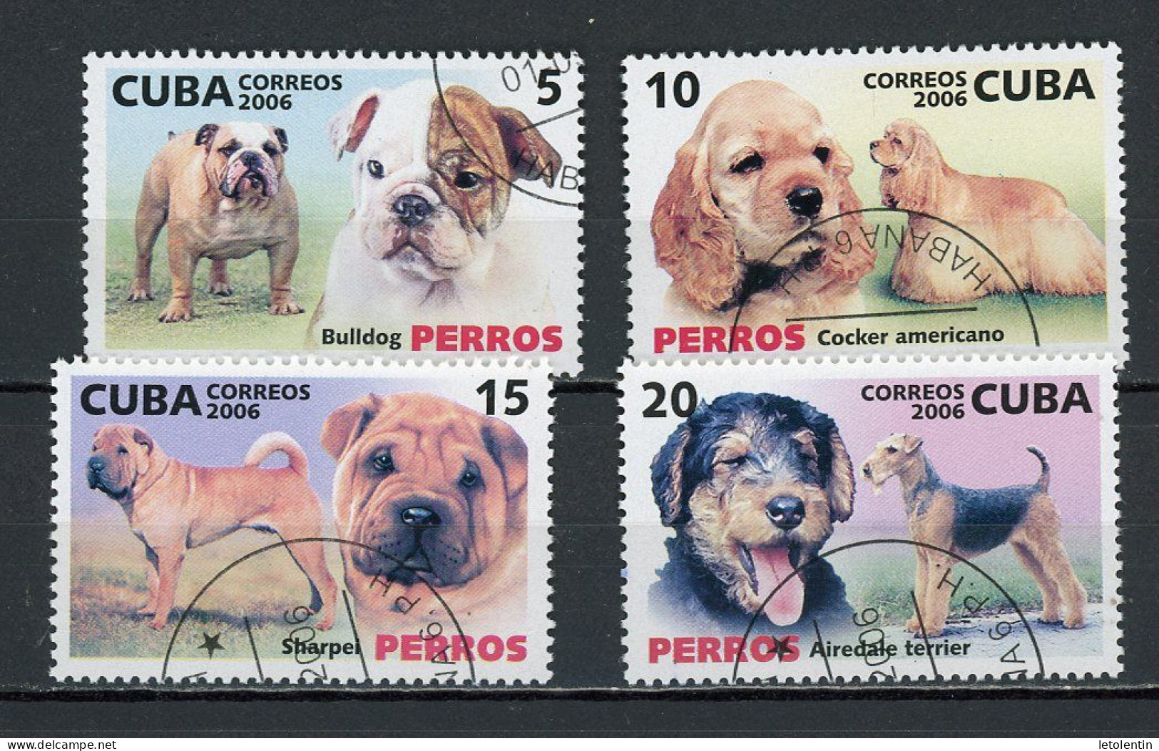 CUBA - CHIENS  N°Yt 4363/4366 Obl. - Used Stamps