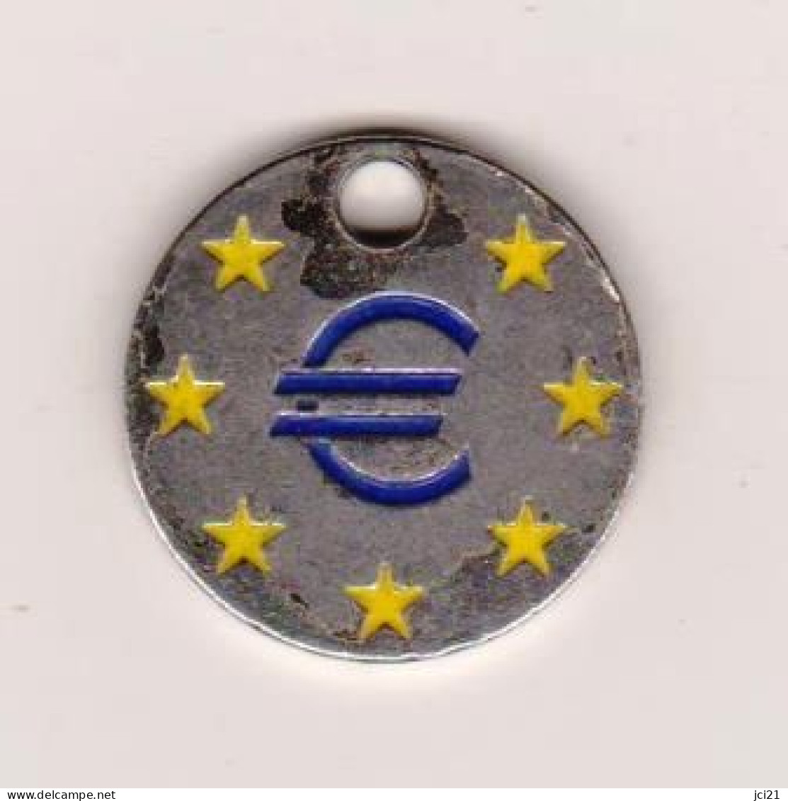 Jeton De Caddie  " Sigle € Euro Avec 7 étoiles "  [A]_Je201 - Einkaufswagen-Chips (EKW)