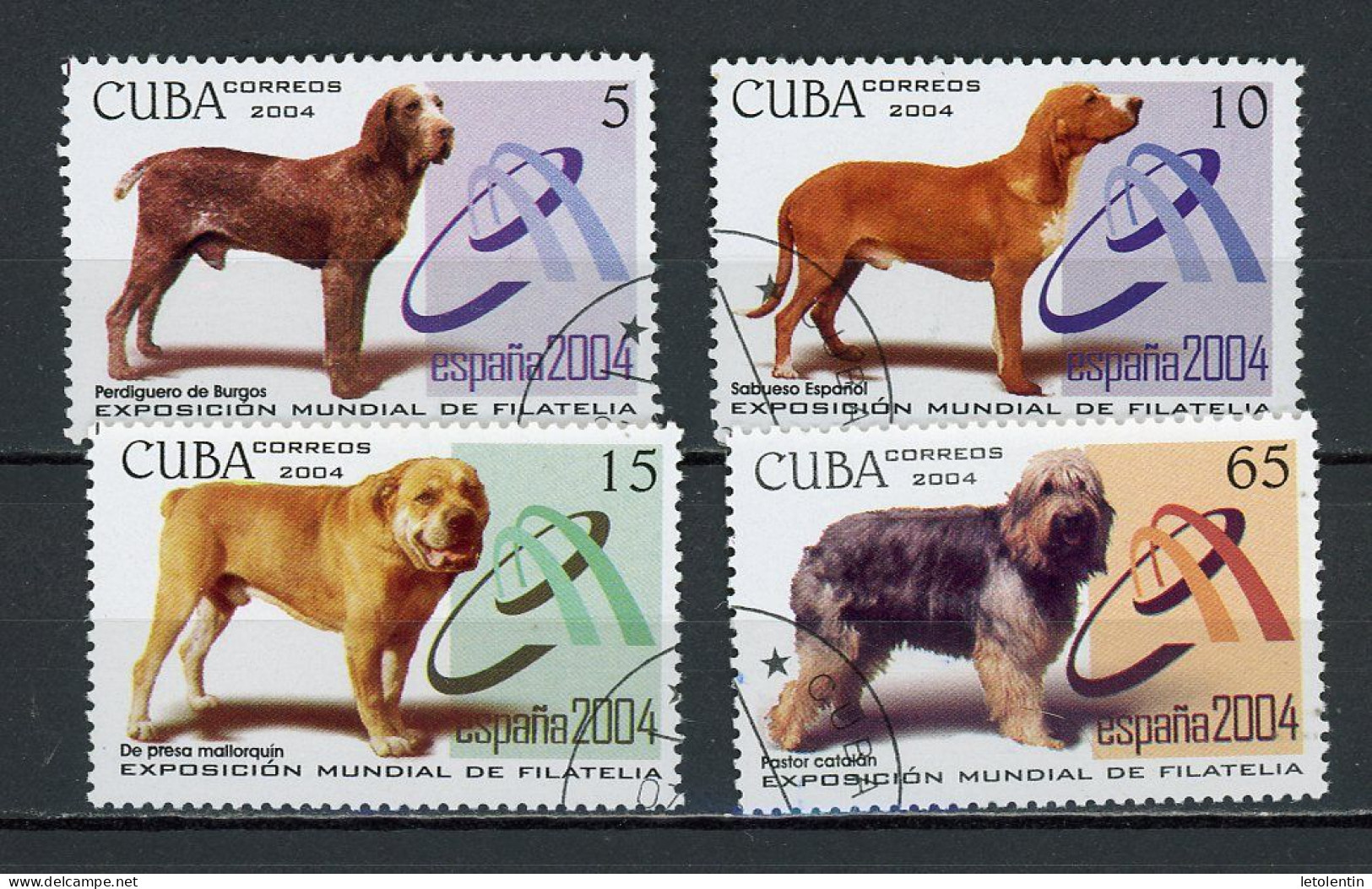 CUBA - CHIENS  N°Yt 4162+4163+4164+4165 Obl. - Gebraucht