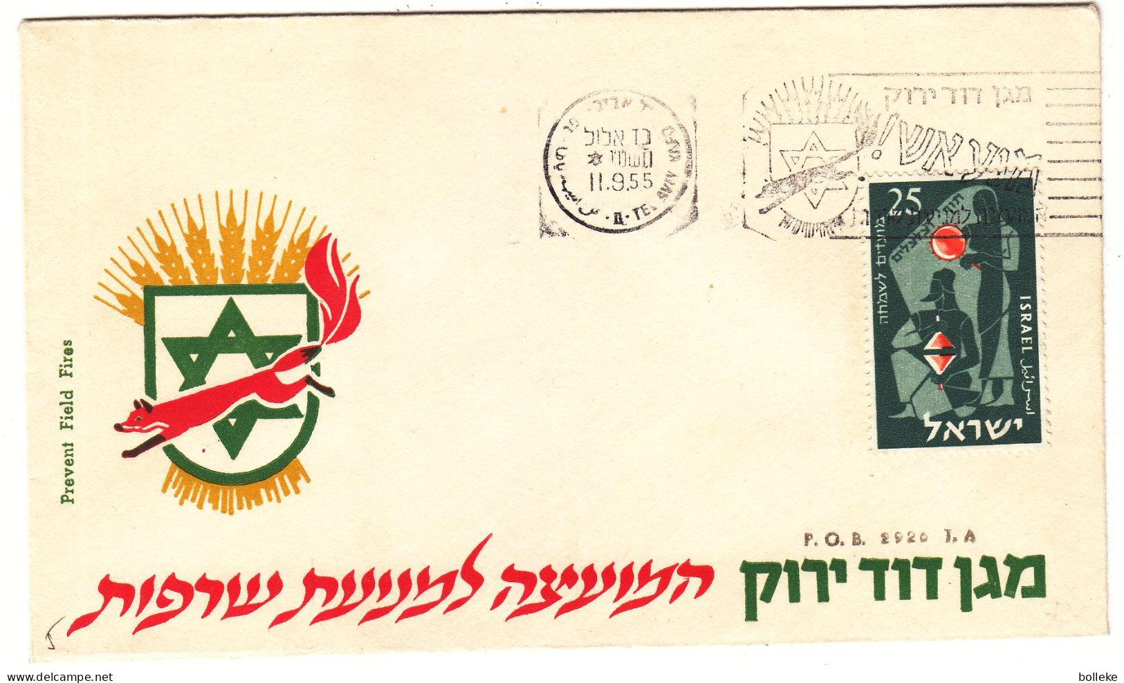 Israël - Lettre De 1955 - Oblit Tel Aviv - Musique - - Brieven En Documenten