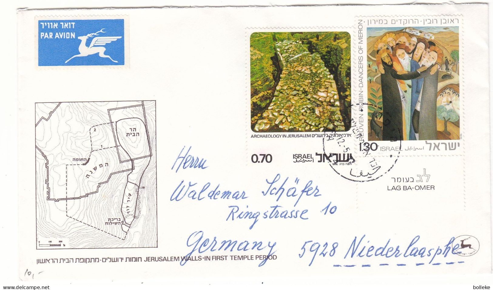 Israël - Lettre De 1977 - Oblit Haifa - Peintures - - Covers & Documents